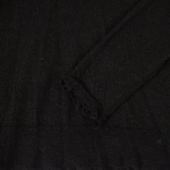 UNRAVEL PROJECT Black Cashmere Distressed Details Sweater Size XS $1120 - Picture 3 of 5